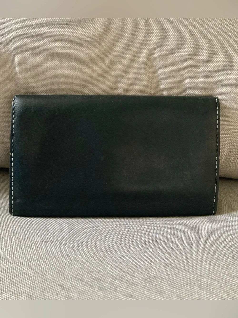 Vintage Y2K Harley-Davidson Leather Clutch Wallet Biker Black
